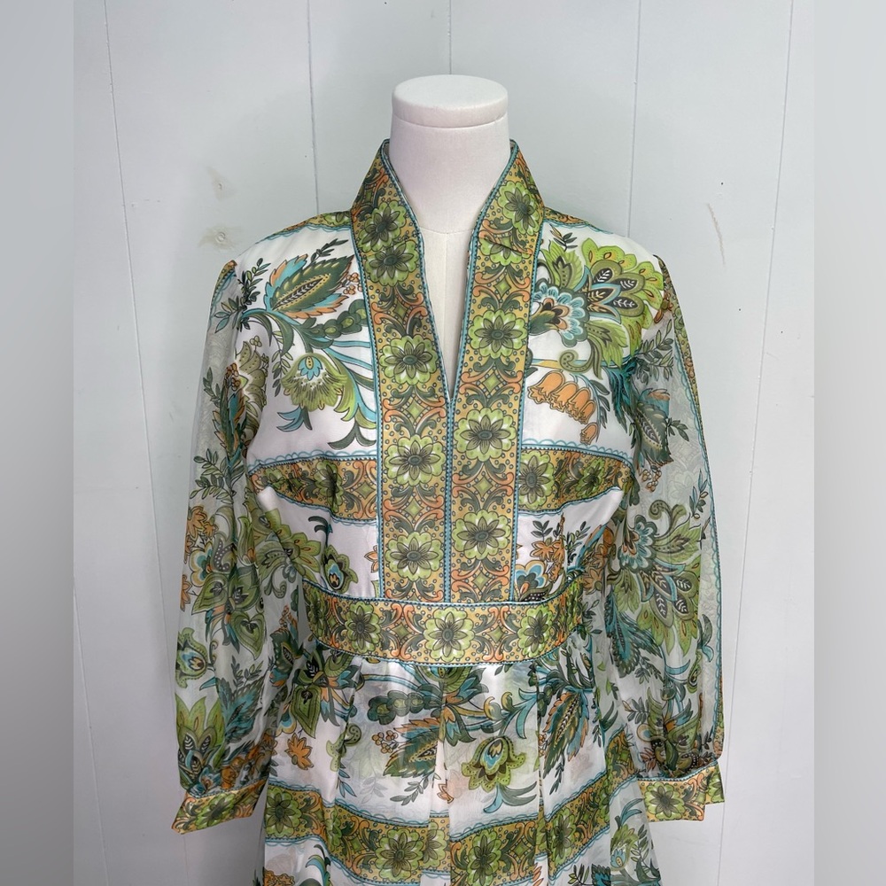 Vintage 1970’s Deadstock Avalon Jacobean Maxi Dress